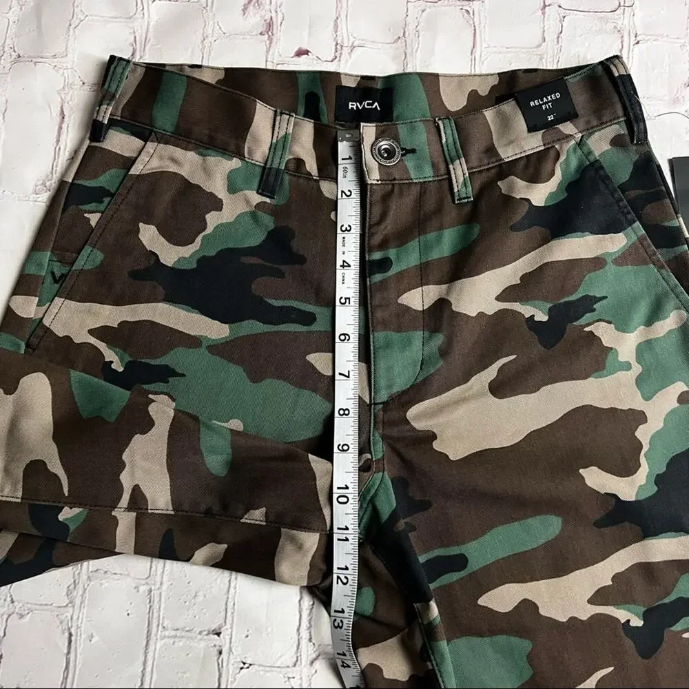 RVCA Mens Camo   Relaxed Fit Americana Walkshorts Sz 28